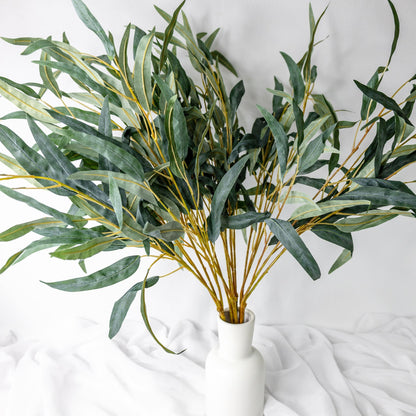 artificial Longleaf Eucalyptus in white vase