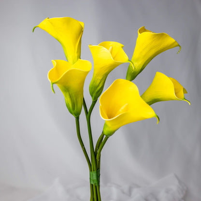 artificial Bright Yellow Small Calla Lilies