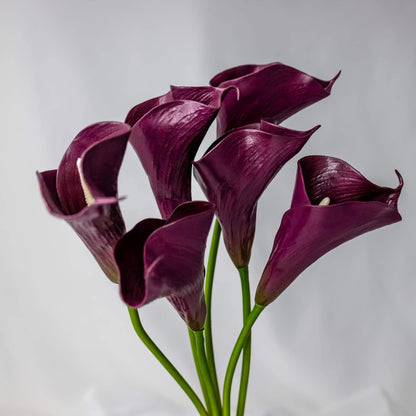 artificial Aubergine Mini Calla Lilies