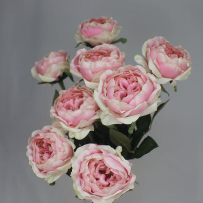 artificial half bloom pink ice roses