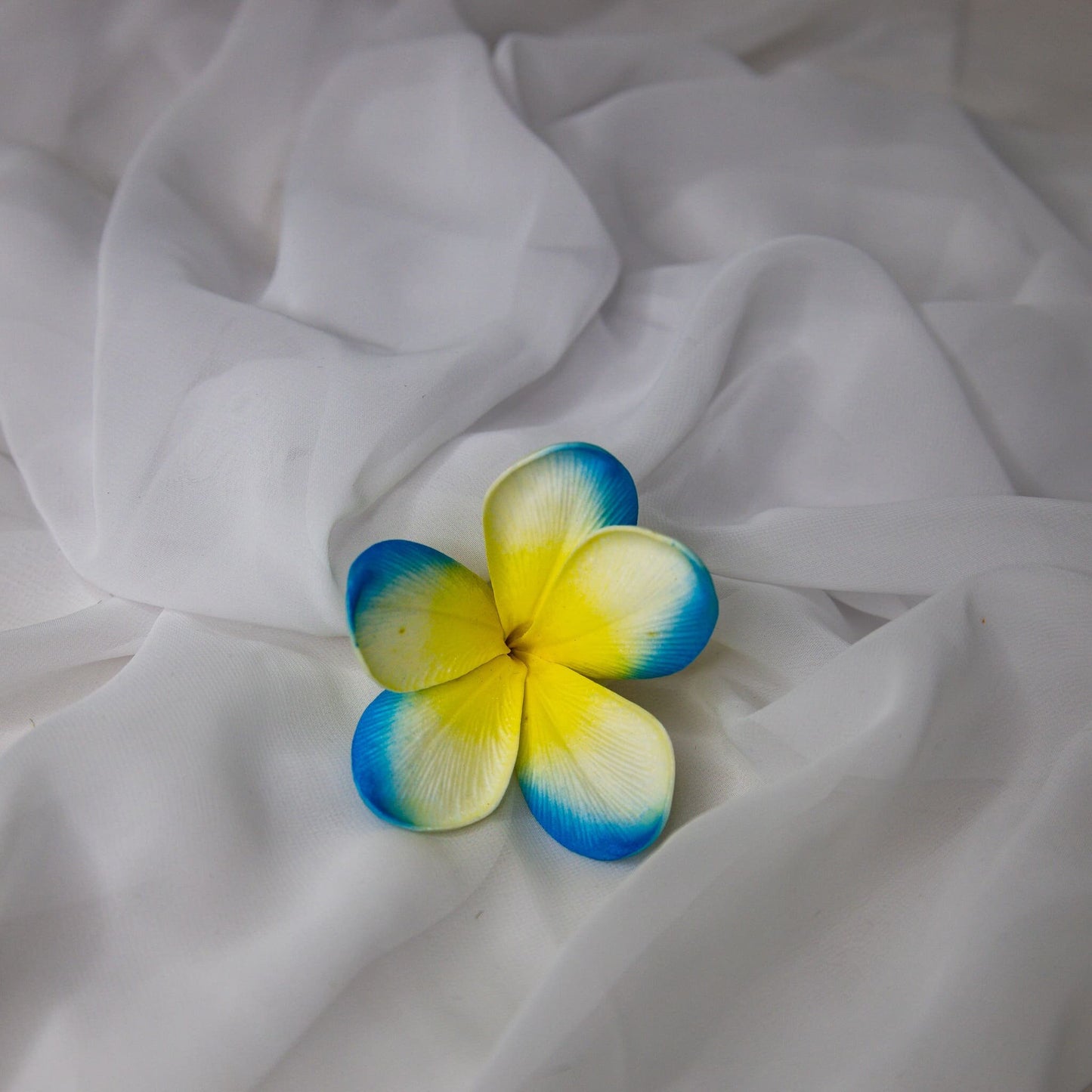 artificial skye blue frangipani flower