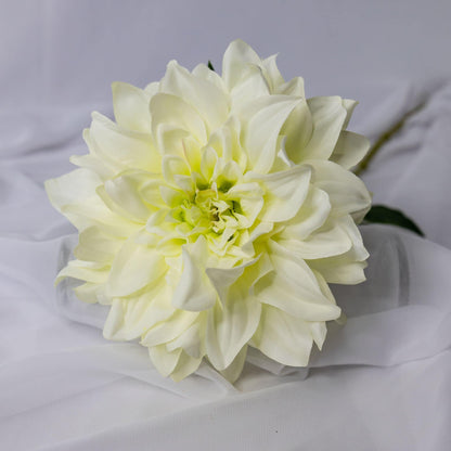 artificial white dahlia