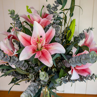 Real Touch Oriental Lily Bouquet -Realistic Artificial Flowers