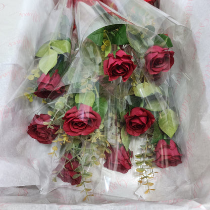 Gift Wrapped, Single, Real Touch, Red Rose - Realistic Artificial Flowers