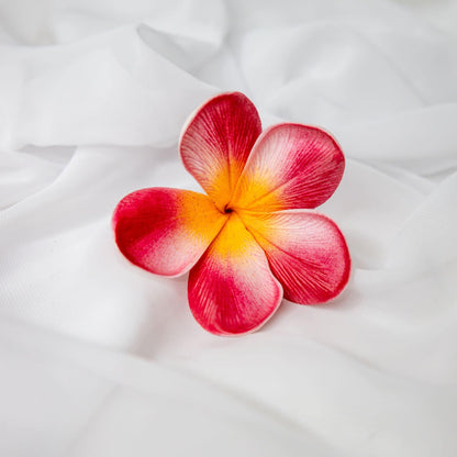 artificial red orange frangipani flower