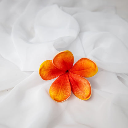 artificial tangerine frangipani flower