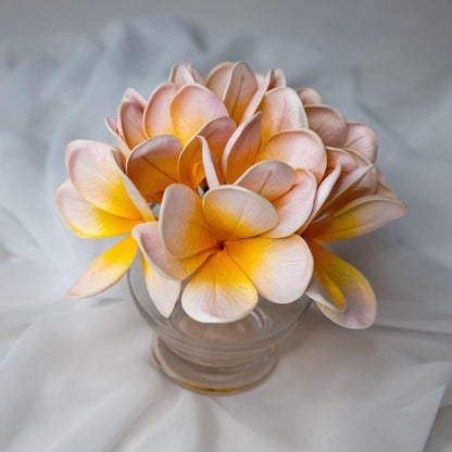 Pale Orchid Frangipani Flowerhead - Realistic Artificial Flowers