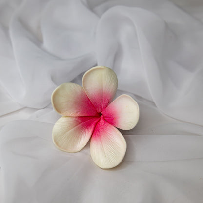 artificial white pink frangipani flower