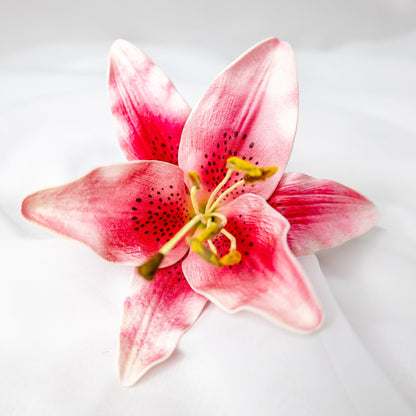 Dark Pink Asiatic Lily - Realistic Artificial Flowers