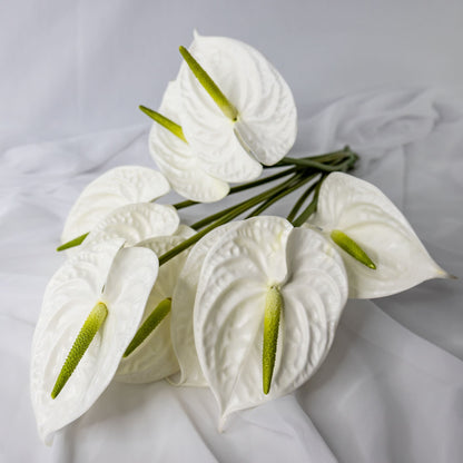 artificial white anthurium