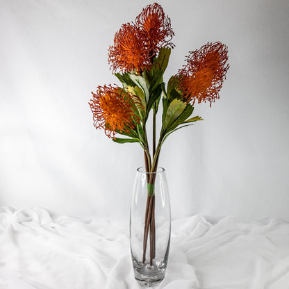 Burnt Orange Leucospermum - Realistic Artificial Flowers