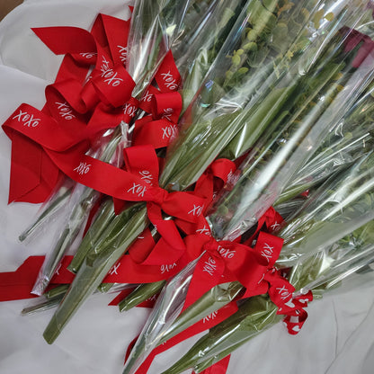 Gift Wrapped, Single, Real Touch, Red Rose - Realistic Artificial Flowers