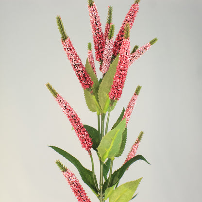 Dark Pink Cattail Spray - Realistic Artificial Flowers