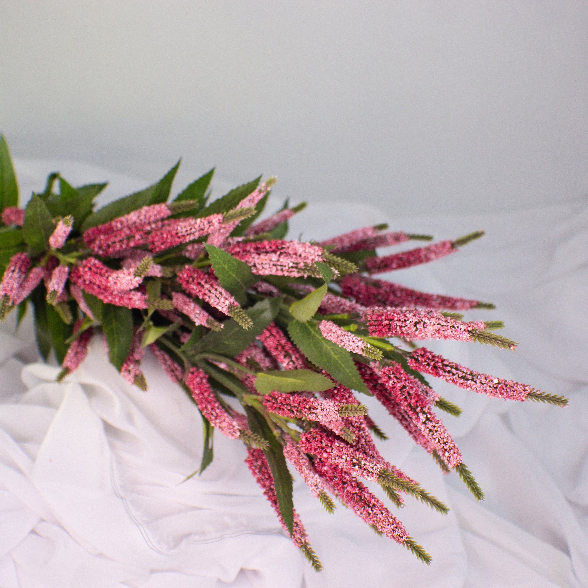 Dark Pink Cattail Spray - Realistic Artificial Flowers