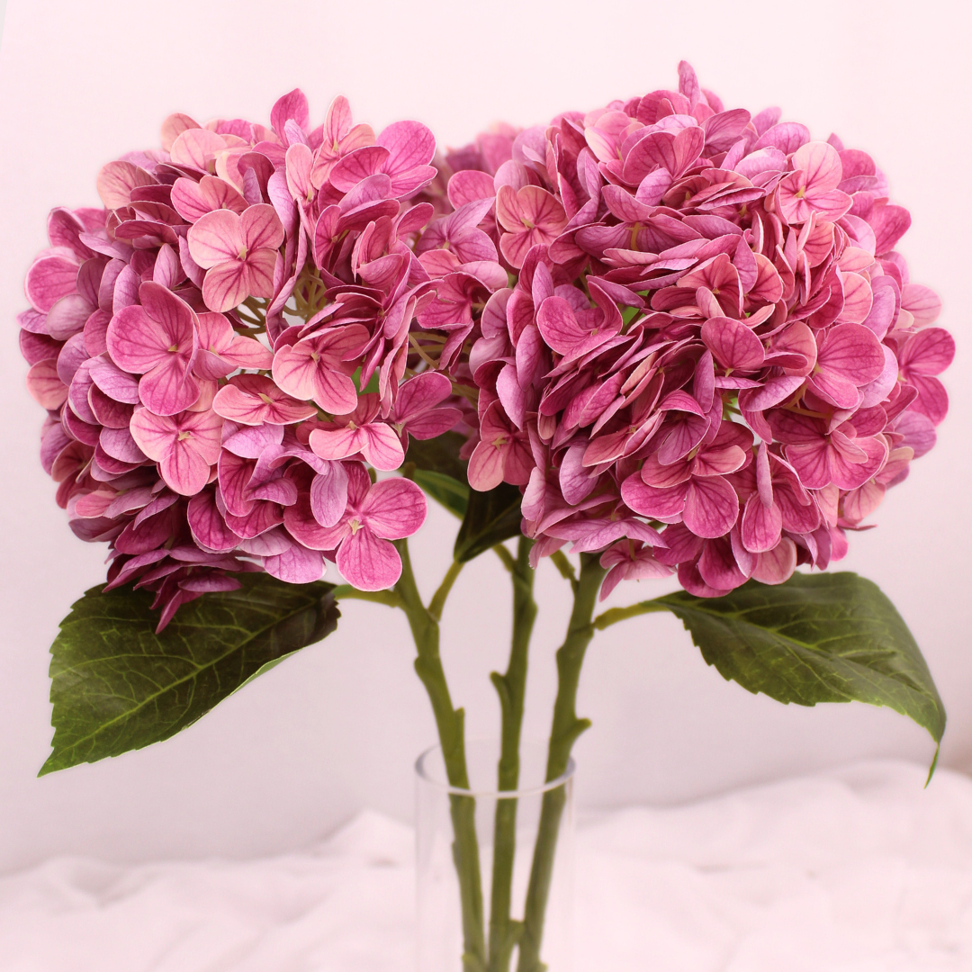 Mauve Real Touch Hydrangea  - Realistic Artificial Flowers