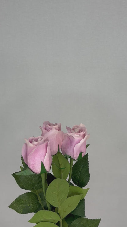 Blue Moon Real Touch Open Bud Rose - Realistic Artificial Flowers