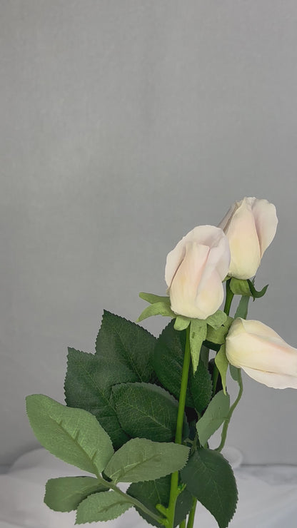 Light Pink Real Touch Rose Bud - Realistic Artificial Flowers