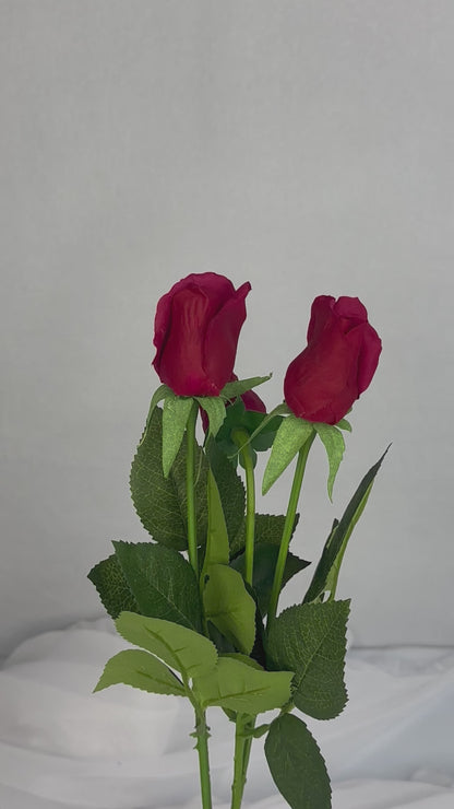 Red Real Touch Bud- Realistic Artificial Flowers