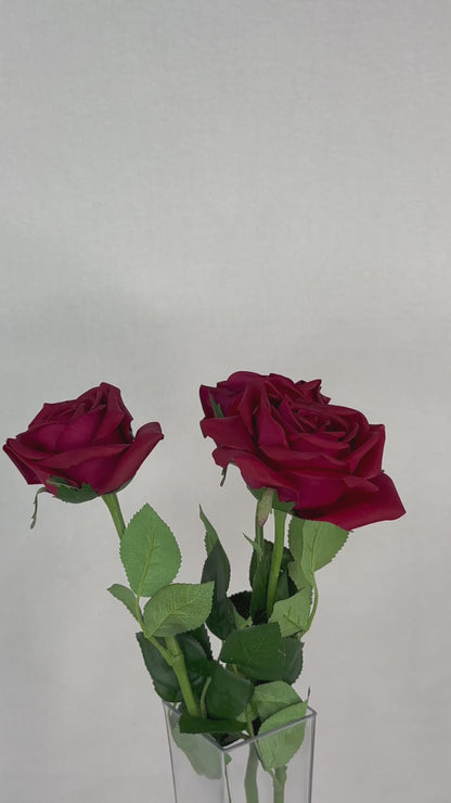 Red Natural Real Touch Rose - Realistic Artificial Flowers