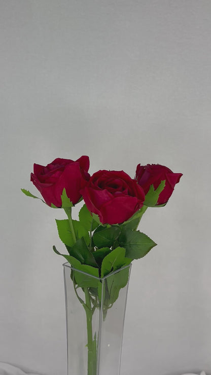 Red Large Real Touch Rose - Realistic Artificial Flowers