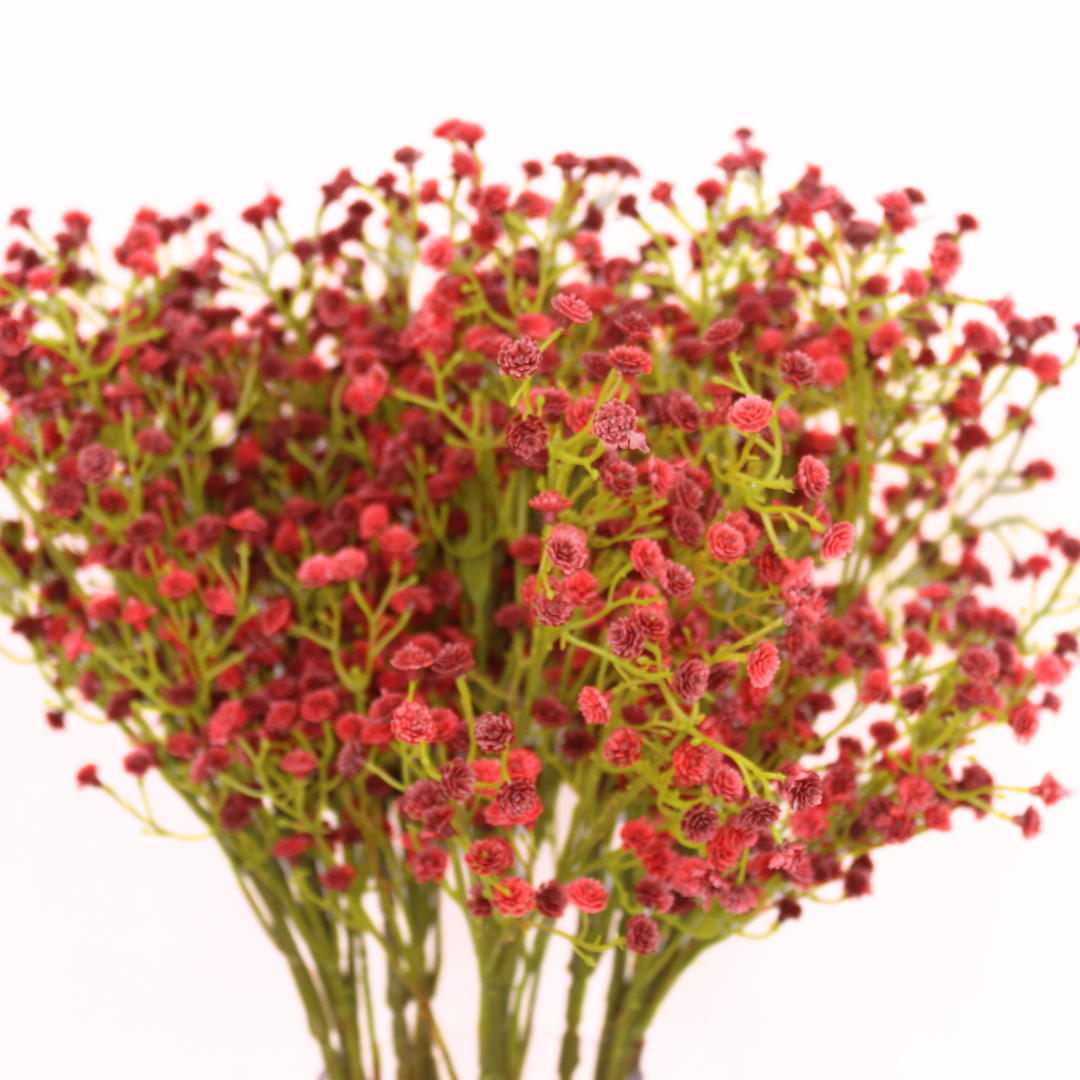 Baby's Breath Red (Gypsophila) - Realistic Artificial Flowers