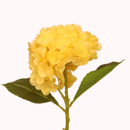 Yellow Real Touch Hydrangea - Realistic Artificial Flowers