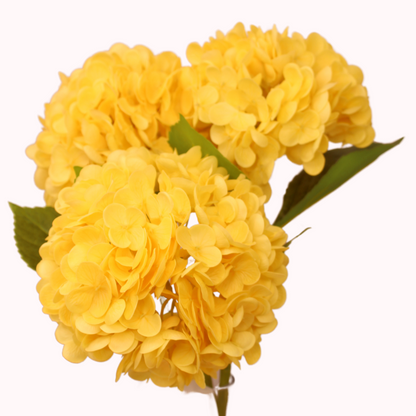 Yellow Real Touch Hydrangea - Realistic Artificial Flowers